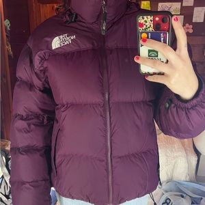 Gorgeous plum purple north face puffer jacket